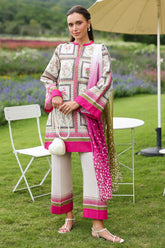 JAZMIN-3PC KHADDAR PRINTED SHIRT WITH KHADDAR PRINTED DUPATTA AND PRINTED TROUSER-GM-2625