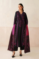 BAROQUE-3PC KHADDAR PRINTED SHIRT WITH KHADDAR PRINTED DUPATTA AND PRINTED TROUSER-GM-2659