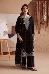 BATIK-3PC DHANAK EMBROIDERED SHIRT WITH CHIFFON EMBROIDERED DUPATTA AND TROUSER-GM-4155