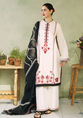 ZAHRA SHAHJAHAN- 3PC LAWN EMBROIDERED SHIRT WITH DIAMOND PRINTED DUPATTA-GM-2738