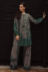 CHARIZMA-3PC KHADDAR PRINTED SHIRT WITH KHADDAR PRINTED DUPATTA AND PRINT TROUSER-GM-2650