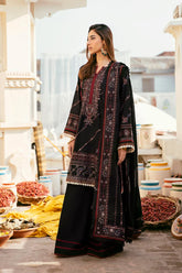 FLORENT-3PC DHANAK EMBROIDERED SHIRT WITH CHIFFON EMBROIDERED DUPATTA & TROUSER-GM-4151