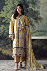 JADE - 3PC LAWN HEAVY EMBROIDERED SHIRT WITH CHIFFON EMBROIERED DUPATTA AND EMB TROUSER-GM-3802