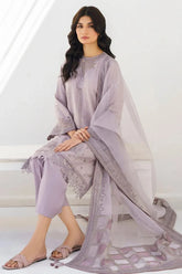 JAZMIN- 3PC LAWN HEAVY EMBROIDERED SHIRT WITH ORGANZA EMBROIDERED READY TO WEAR DUPATTA-GM-3643