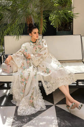 CRIMSON-3PC LAWN EMBROIDERED SHIRT WITH CHIFFON EMBROIDERED DUPATTA & TROUSER-GM-3586