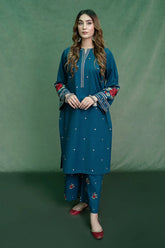 URGE-2PC DHANAK EMBROIDRED SHIRT WITH DHANAK EMBROIDRED TROUSER-GM-101
