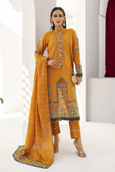 GM-3PC LAWN EMBROIDERED SHIRT WITH LAWN EMBROIDERED READY TO WEAR DUPATTA-GM-05