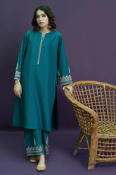 URGE-2PC DHANAK EMBROIDERED SHIRT AND EMBROIDRED TROUSER-GM-113