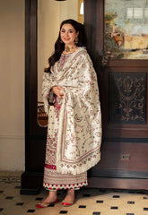 ASIM JOFA-3PC DHANAK SEQUENCE EMBROIDERED SHIRT WITH DHANAK EMBROIDERED SHAWL & DHANAK TOUSER-GM-4060
