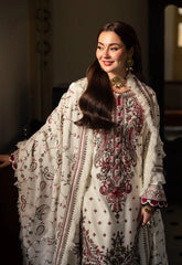 ASIM JOFA-3PC DHANAK SEQUENCE EMBROIDERED SHIRT WITH DHANAK EMBROIDERED SHAWL & DHANAK TOUSER-GM-4060