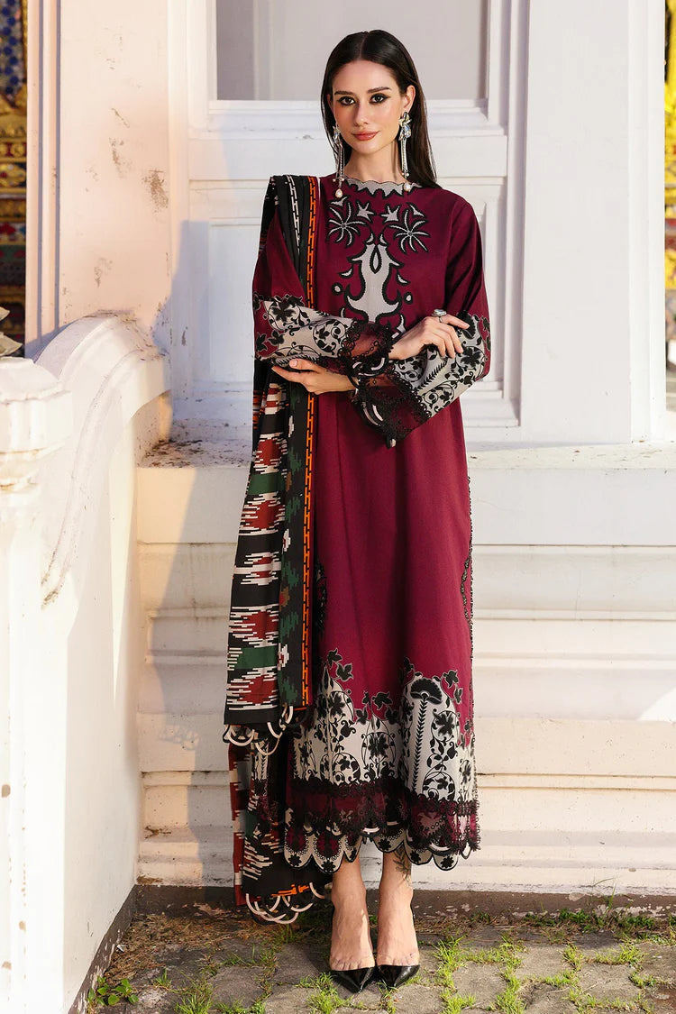 CHARIZMA-3PC KHADDAR PRINTED SHIRT WITH KHADDAR PRINTED DUPATTA AND PRINT TROUSER-GM-2651