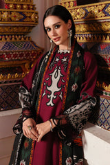 CHARIZMA-3PC KHADDAR PRINTED SHIRT WITH KHADDAR PRINTED DUPATTA AND PRINT TROUSER-GM-2651