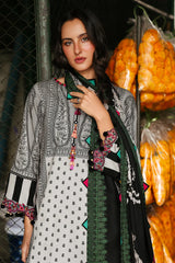 CHARIZMA-3PC KHADDAR PRINTED SHIRT WITH KHADDAR PRINTED DUPATTA AND PRINT TROUSER-GM-2652