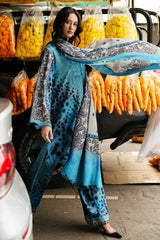 CHARIZMA-3PC KHADDAR PRINTED EMB SHIRT WITH KHADDAR PRINTED DUPATTA AND PRINT TROUSER-GM-2665