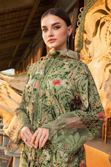 MARIA.B-3PC LAWN PRINTED SHIRT WITH CHIFFON PRINT DUPATTA AND PRINT TROUSER-GM-2506