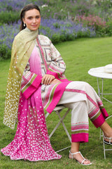 JAZMIN-3PC KHADDAR PRINTED SHIRT WITH KHADDAR PRINTED DUPATTA AND PRINTED TROUSER-GM-2625