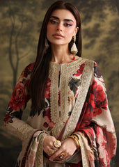 ZAINAB CHOTANI-3PC SHAMOZE SILK PRINTED EMBROIDERED SHIRT WITH SOFT SILK PRINTED EMB DUPATTA & EMB TROUSER-GM-1706