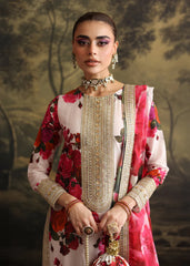 ZAINAB CHOTANI-3PC SHAMOZE SILK PRINTED EMBROIDERED SHIRT WITH SOFT SILK PRINTED EMB DUPATTA & EMB TROUSER-GM-1722