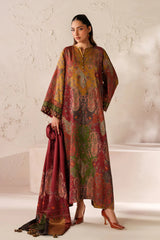 BAROQUE-3PC KHADDAR PRINTED SHIRT WITH KHADDAR PRINTED DUPATTA AND PRINTED TROUSER-GM-2662