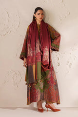 BAROQUE-3PC KHADDAR PRINTED SHIRT WITH KHADDAR PRINTED DUPATTA AND PRINTED TROUSER-GM-2662