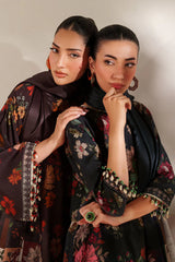 BAROQUE-3PC VISCOSE PRINTED SHIRT WITH VISCOSE PRINTED DUPATTA AND TROUSER-GM-2634