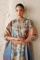 BAROQUE-3PC VISCOSE PRINTED SHIRT WITH VISCOSE PRINTED DUPATTA AND TROUSER-GM-2641