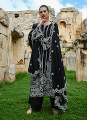 IMAGE-3PC LAWN EMBROIDERED SHIRT WITH CHIFFON EMBROIDERED DUPATTA AND TROUSER-GM-3759