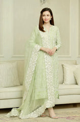 BAREEZE- 3PC LAWN EMBROIDERED SHIRT WITH ORGANZA EMBROIDERED DUPATTA & TROUSER-GM-4605