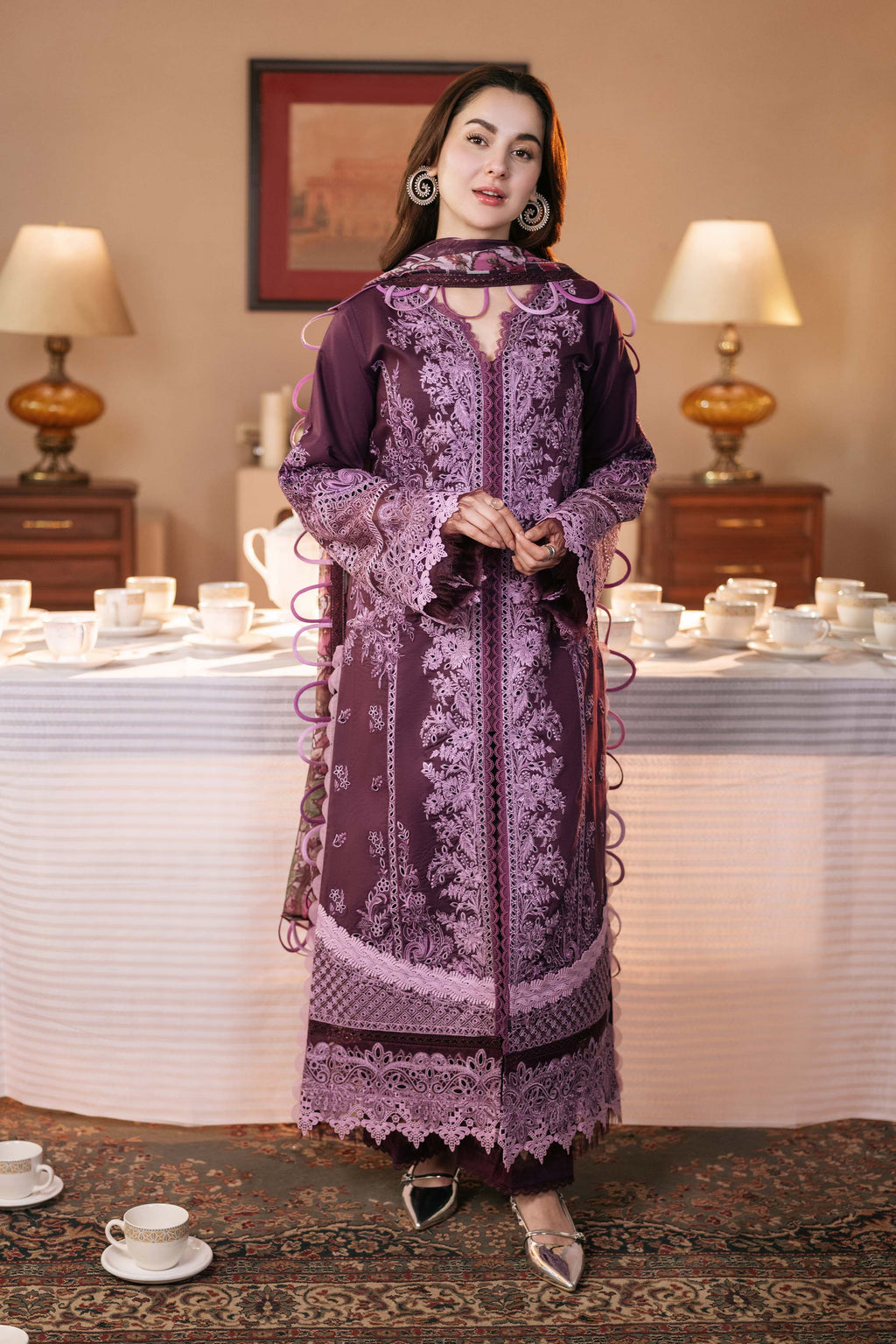 JADE-3PC DHANAK SEQUENCE EMBROIDERED SHIRT WITH COUTRAI PRINTED SHAWL & DHANAK TOUSER-GM-4152