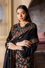 BAREEZE-3PC DHANAK EMBROIDERED SHIRT WITH CHIFFON EMBROIDERED DUPATTA & TROUSER-GM-4227