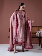 ASIM JOFA-3PC DHANAK EMBROIDERED SHIRT WITH DHANAK EMBROIDERED SHAWL & TROUSER-GM-4186
