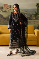 BATIK-3PC DHANAK EMBROIDERED SHIRT WITH CHIFFON EMBROIDERED DUPATTA AND TROUSER-GM-4274