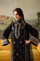 BATIK-3PC DHANAK EMBROIDERED SHIRT WITH CHIFFON EMBROIDERED DUPATTA AND TROUSER-GM-4274