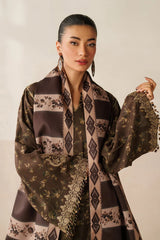 BAROQUE-3PC KHADDAR PRINTED SHIRT WITH KHADDAR PRINTED DUPATTA AND PRINT TROUSER-GM-2663