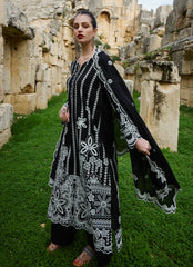 IMAGE-3PC LAWN EMBROIDERED SHIRT WITH CHIFFON EMBROIDERED DUPATTA AND TROUSER-GM-3759