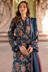 BAROQUE-3PC KHADDAR PRINTED SHIRT WITH KHADDAR PRINTED DUPATTA AND PRINT TROUSER-GM-2647