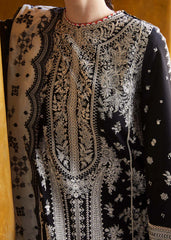 HUSSAIN REHAR-3PC DHANAK EMBROIDERED SHIRT WITH COTTON NET EMBROIDERED DUPATTA AND EMB TROUSER-GM-4196
