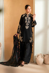 IZNIK- 3PC LAWN EMBROIDERED SHIRT WITH CHIFFON PRINTED DUPATTA AND EMB TROUSER-GM-4513