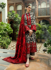 ZAINAB CHOTTANI-3PC LAWN EMBROIDERED PRINTED SHIRT WITH LAWN PRINT DUPATTA AND PRINT TROUSER-GM-2524