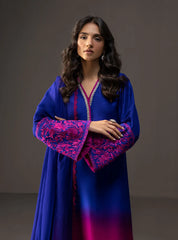 ZAINAB CHOTTANI-3PC SHAMOZE SILK PRINTED EMB SHIRT WITH SOFT SILK PRINTED DUPATTA & TROUSER GM-1730