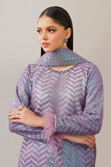 BAROUQE-ORGANZA 3PC SEQUENCE EMBROIDERED SHIRT WITH ORGANZA SEQUENCE EMBROIDERED DUPATTA WITH SILK TROUSER -GM-4266