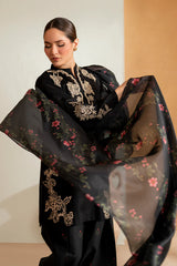 IZNIK- 3PC LAWN EMBROIDERED SHIRT WITH CHIFFON PRINTED DUPATTA AND EMB TROUSER-GM-4513