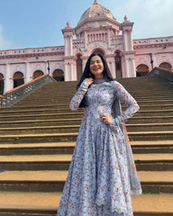 SAPPHIRE-3PC KHADDAR PRINTED SHIRT WITH KHADDAR PRINTED DUPATTA AND PRINTED TROUSER-GM-2658