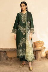 IZEL-3PC LAWN EMBROIDERED SHIRT WITH CHIFFOON PRINT DUPATTA AND EMB TROUSER-GM-4628