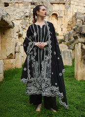 IMAGE-3PC LAWN EMBROIDERED SHIRT WITH CHIFFON EMBROIDERED DUPATTA AND TROUSER-GM-3759