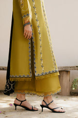 ZARA SHAHJAHAN-3PC DHANAK EMBROIDERED SHIRT WITH CHIFFON EMBROIDERED SHAWL & DHANAK TOUSER-GM-4222