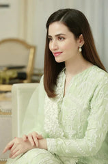 BAREEZE- 3PC LAWN EMBROIDERED SHIRT WITH ORGANZA EMBROIDERED DUPATTA & TROUSER-GM-4605