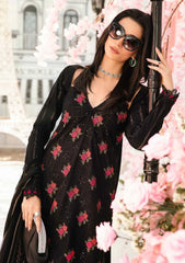 MARIA B-3PC LAWN EMBROIDERED SHIRT WITH MONARK PRINT DUPATTA & TROUSER-GM-3775