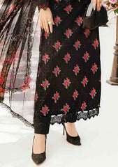 MARIA B-3PC LAWN EMBROIDERED SHIRT WITH MONARK PRINT DUPATTA & TROUSER-GM-3775