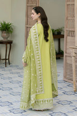 MARYAM & MARIA-3PC LAWN EMBROIDERED SHIRT WITH ORGANZA EMBROIDERED DUPATTA & TROUSER-GM-3704